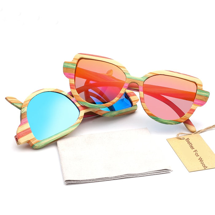 2019 New Design Men and Women Wooden Bamboo Sunglasses Polarized Lenses UV400 CA9069
