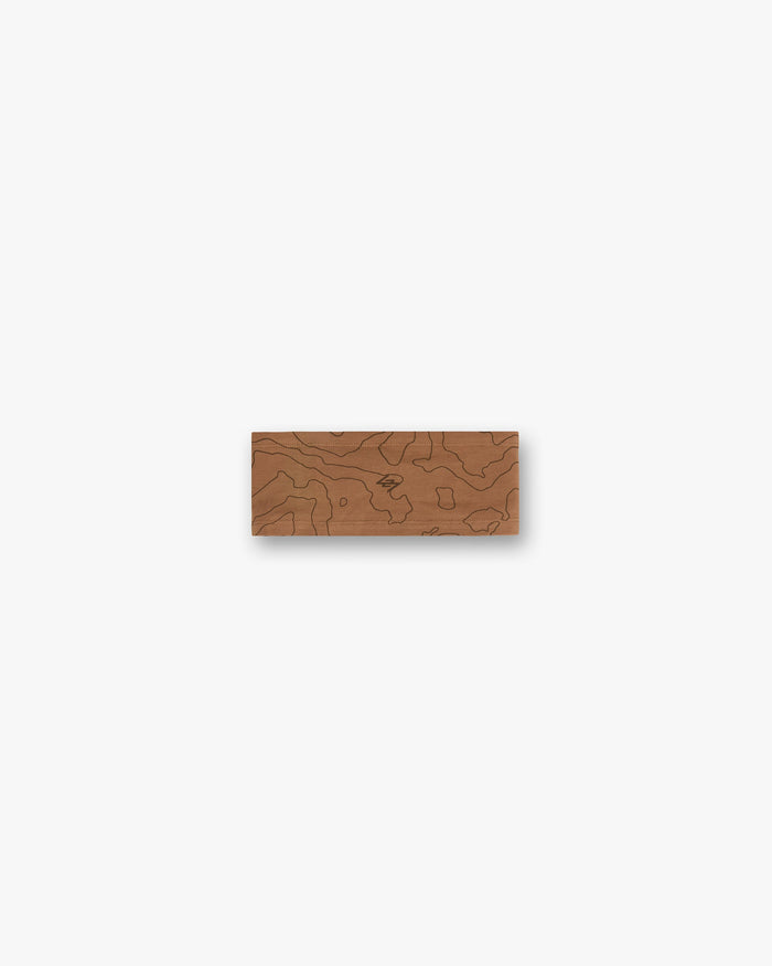 Front product image of a mens brown headband on a plain white background | 247 Contour Headband in Rust | Cotton headband | 247 Accessories | Represent Clo