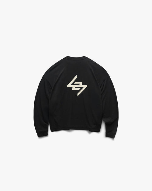 247 DNA Oversized Long Sleeve T-Shirt - Jet Black