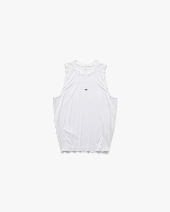 247 Numbers Vest - Flat White