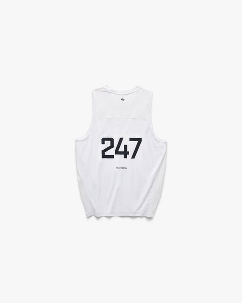 247 Numbers Vest - Flat White