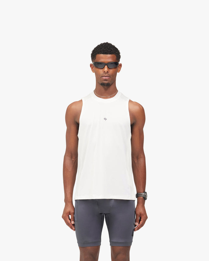 247 Numbers Vest - Flat White