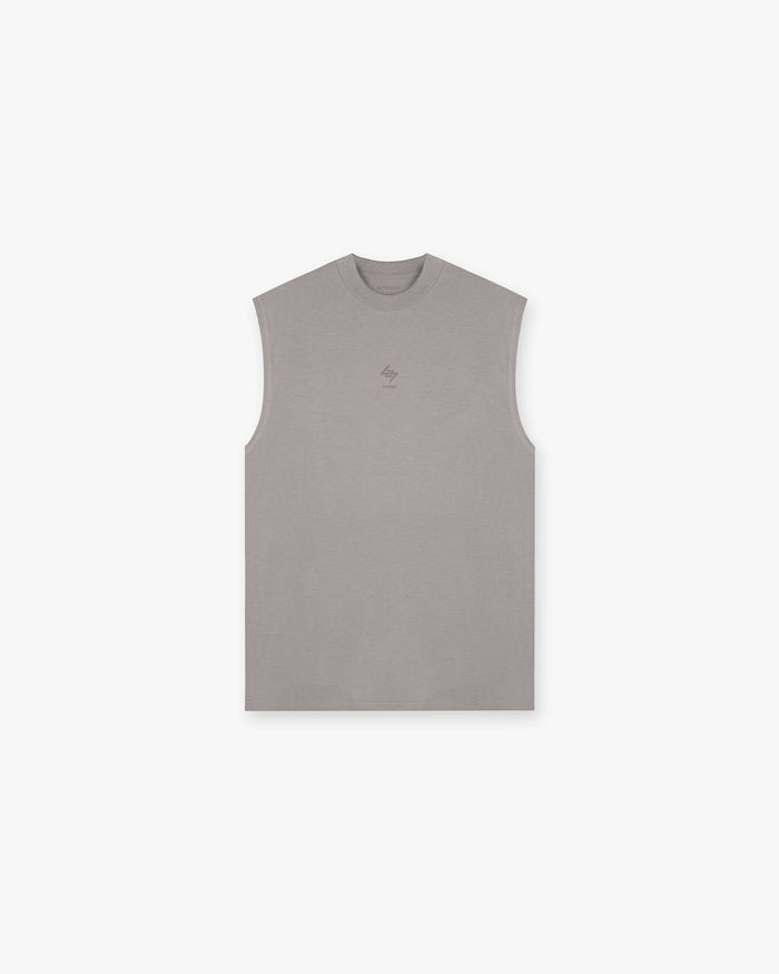 Front product image of a mens grey oversized tank on a plain white background | 247 Oversized Tank in Cinder | Oversized tank top | 247 T-Shirts | Represent Clo