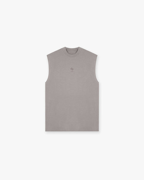Front product image of a mens grey oversized tank on a plain white background | 247 Oversized Tank in Cinder | Oversized tank top | 247 T-Shirts | Represent Clo