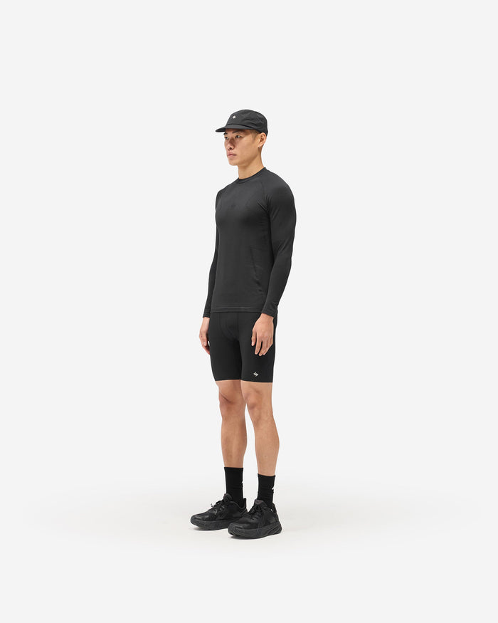 247 Ribbed Half Tight - Jet Black