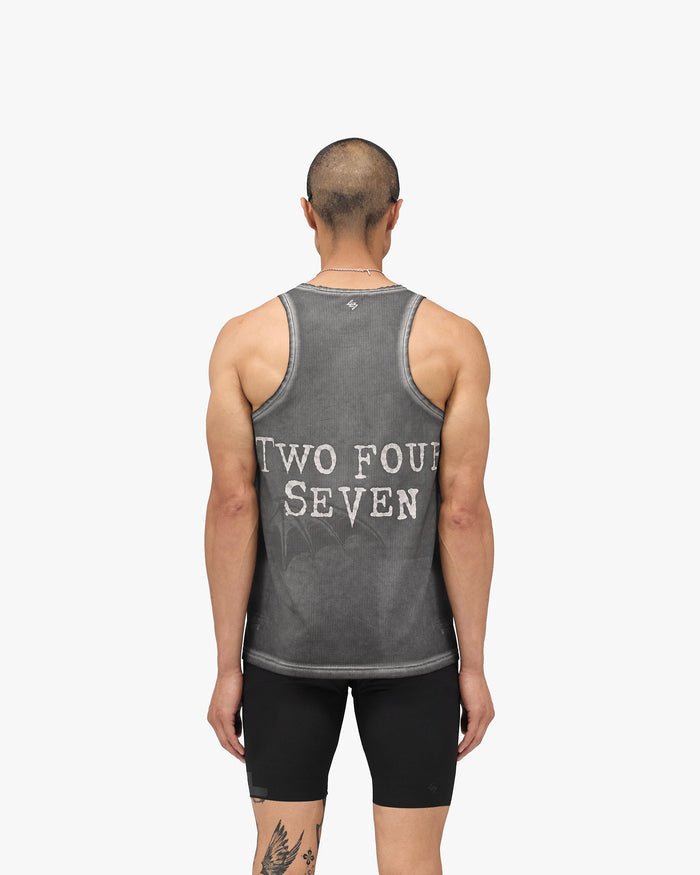 247 x Avenged Sevenfold Death Bat Singlet - Washed Grey