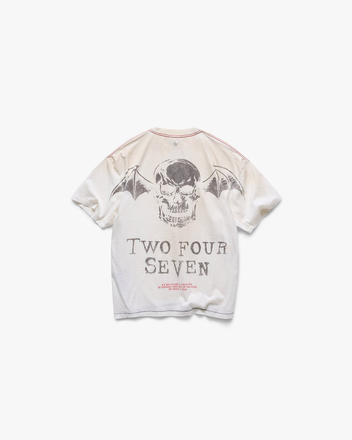 247 x Avenged Sevenfold Death Bat T-Shirt - Dirty White