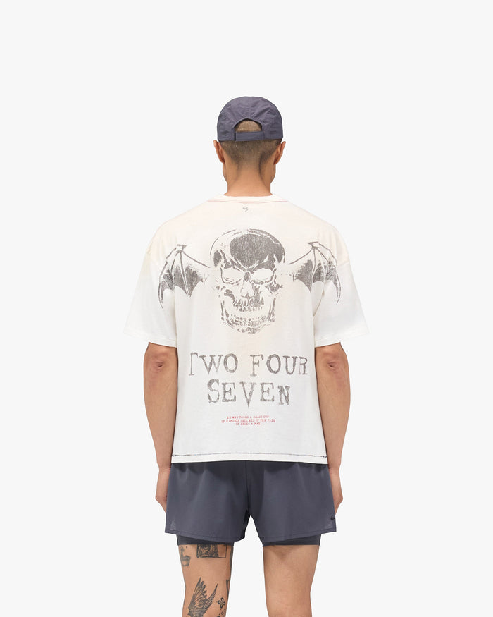 247 x Avenged Sevenfold Death Bat T-Shirt - Dirty White