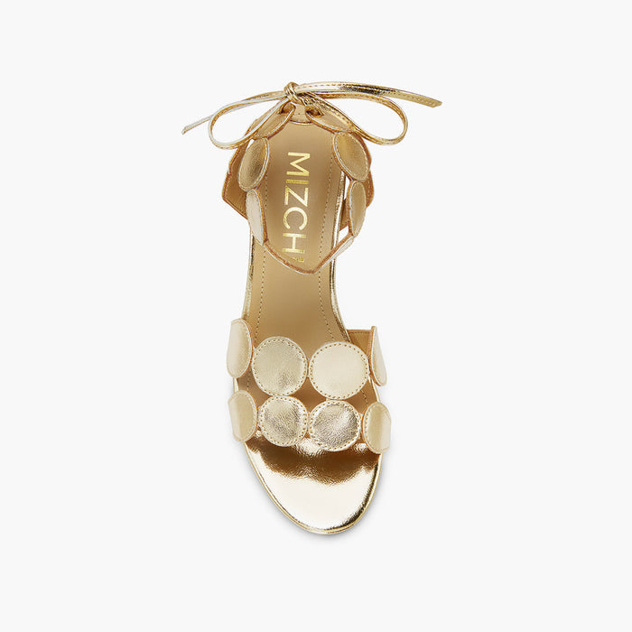 ALLEGRA GOLD ANKLE STRAP - leather sandals