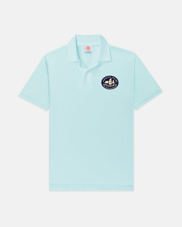 America's Jubilee Light Blue Pique Polo