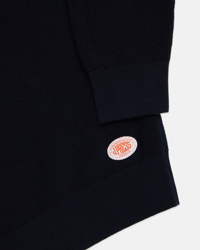 Armor-Lux Navy Bold White Stripe Cotton Sweater
