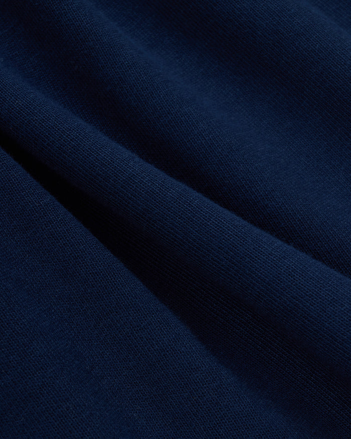 Armor-Lux Navy Quarter-Zip Organic Cotton Sweatshirt