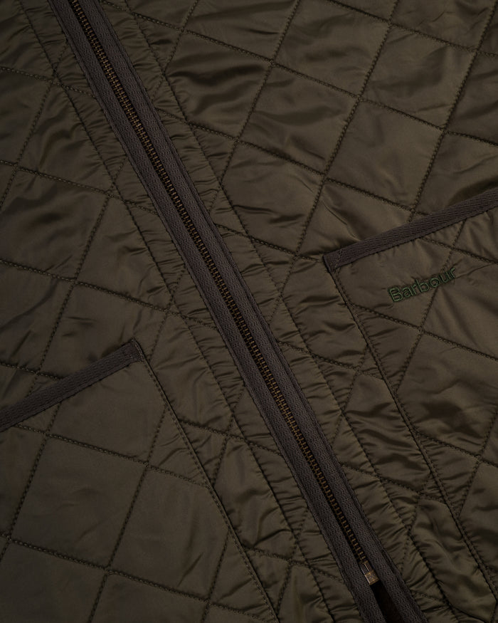 Barbour Olive Polarquilt Zip-In Waistcoat Liner