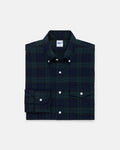 Black Watch Tartan Enzyme-washed Sport Shirt - Trim Fit