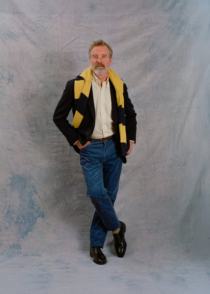 Blue 5-Pocket Corduroy Pant