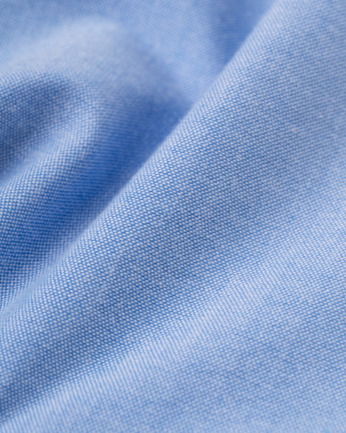 Blue Oxford Cloth Shorts - Trim Fit
