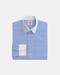 Blue Pinpoint Oxford Contrast Club Collar Custom Shirt