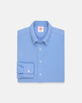 Blue Pique Button Down Shirt