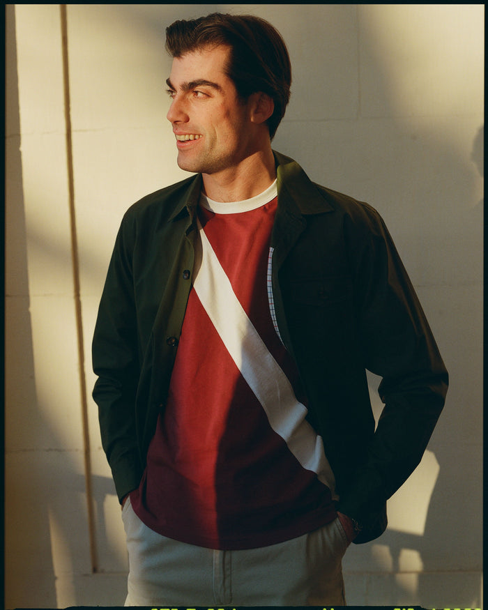 Burgundy Sash Rowing T-Shirt