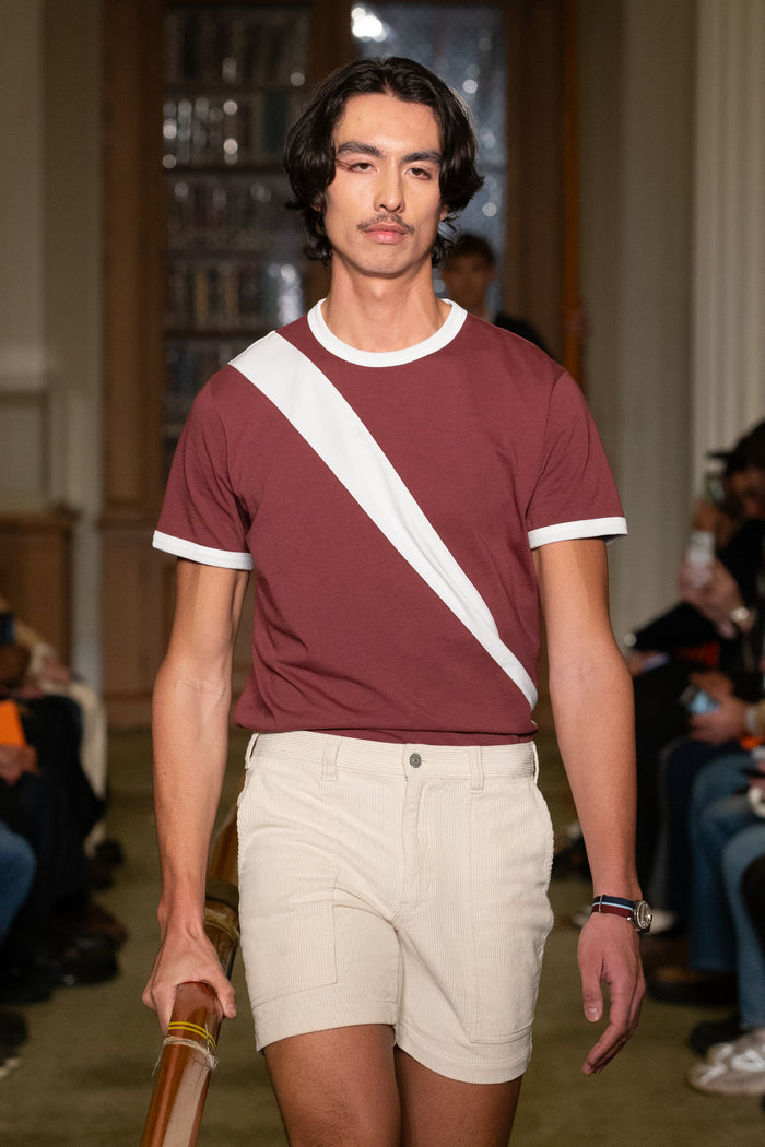 Burgundy Sash Rowing T-Shirt