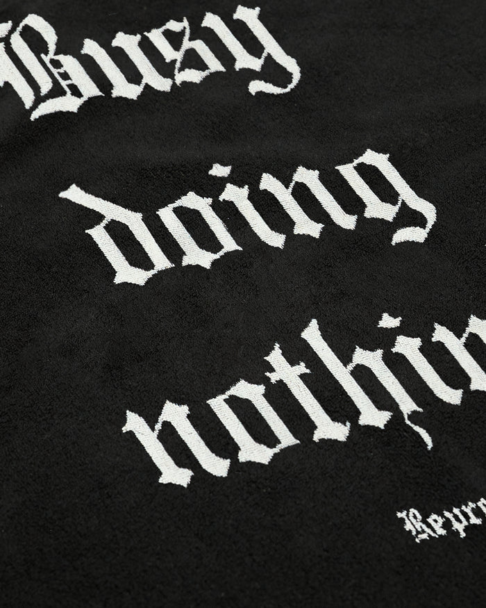 Busy Doing Nothing Beach Towel - Jet Black