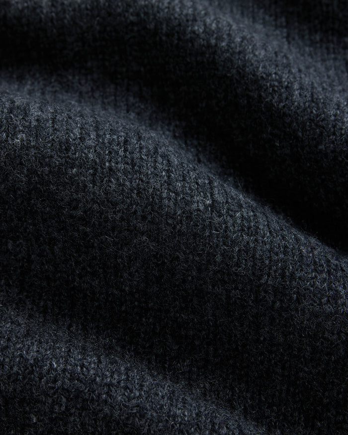 Charcoal Lambswool Cardigan Sweater