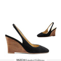 Chibon Black - Suede Wedges