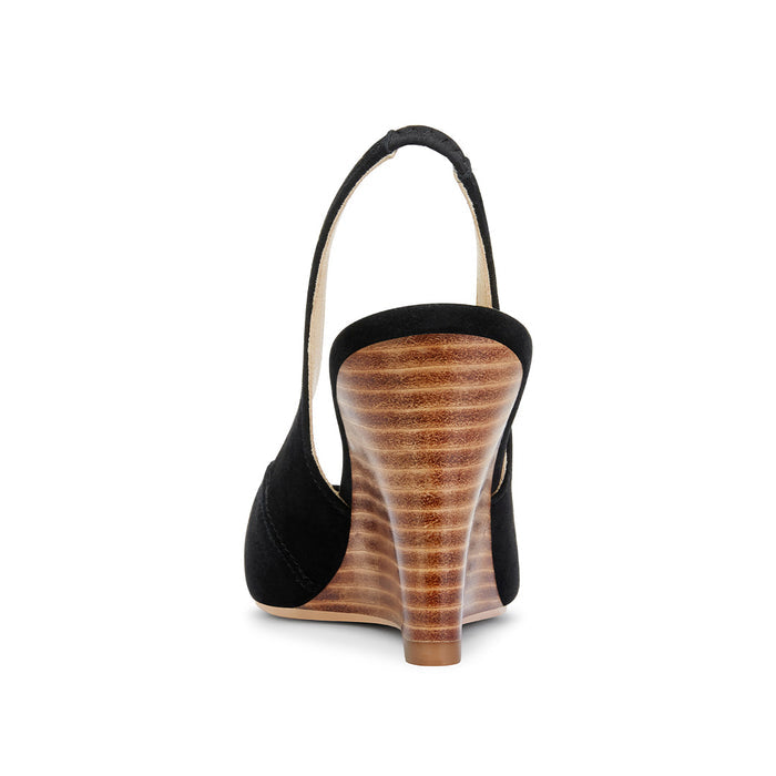 Chibon Black - Suede Wedges