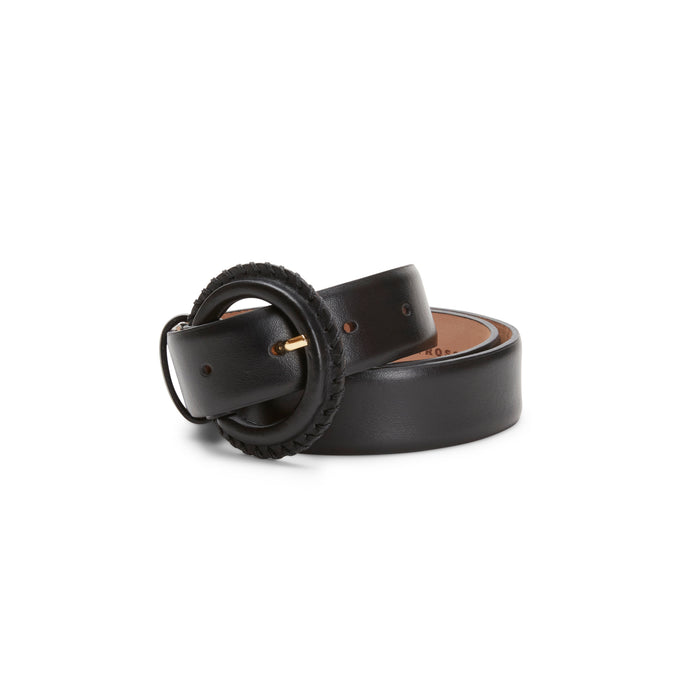 Cintura da donna in pelle colore nero