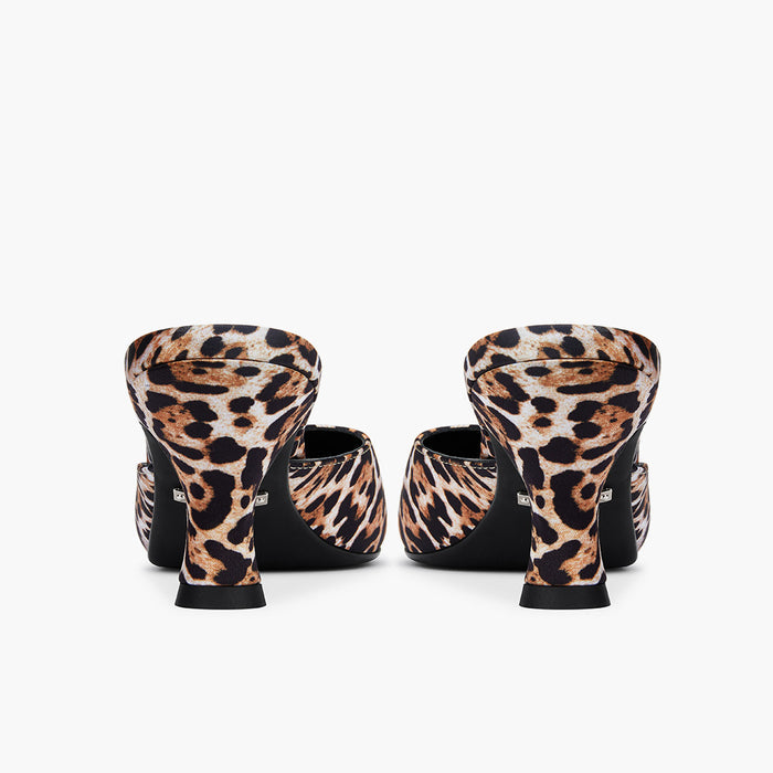 Clio Leopard - Satin Mules
