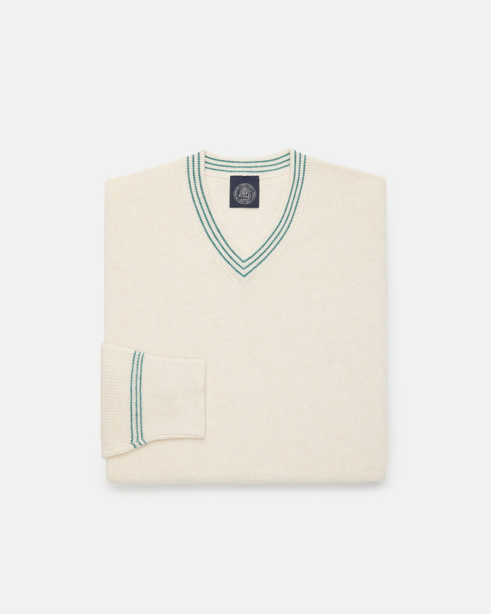 Cotton-Cashmere Cricket Sweater