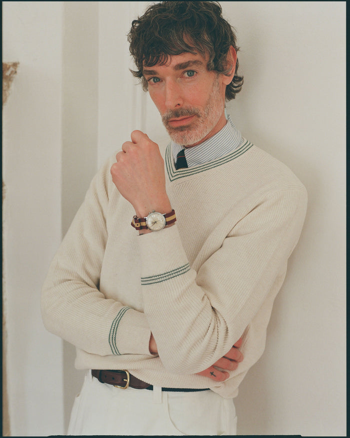 Cotton-Cashmere Cricket Sweater