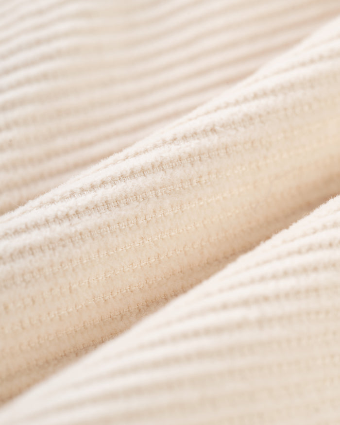 Cream Wide-Wale Cotton Corduroy Shorts - Trim Fit