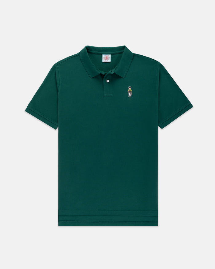 Dark Green Ivy Guy Cotton Pique Polo