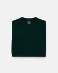 Dark Green Lambswool Crewneck Sweater