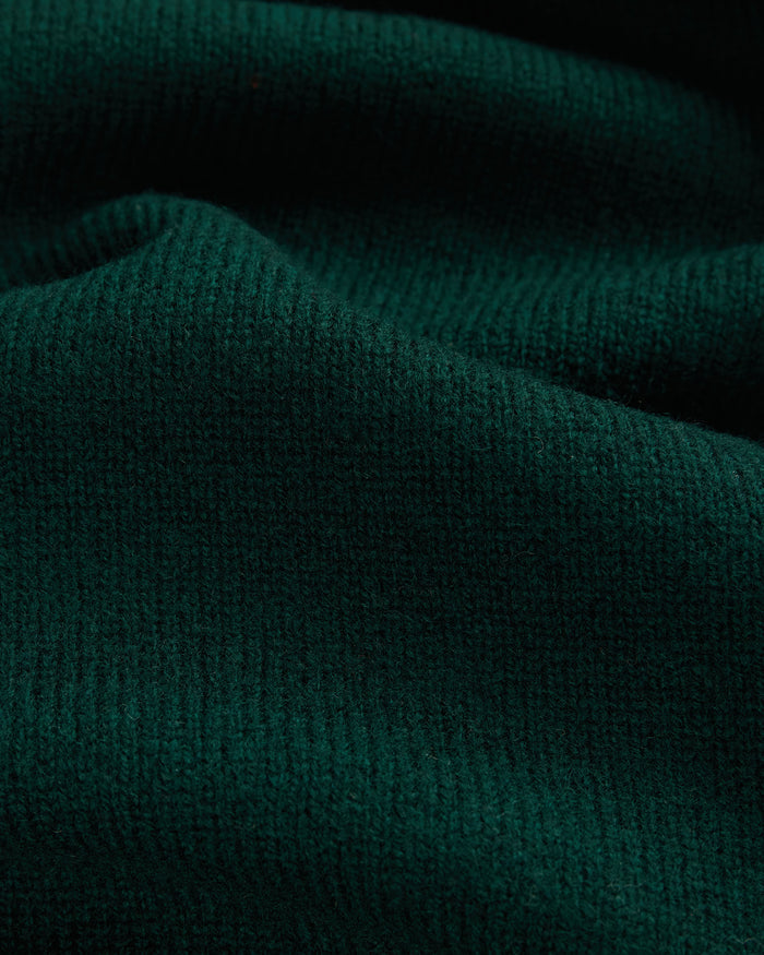 Dark Green Lambswool Crewneck Sweater