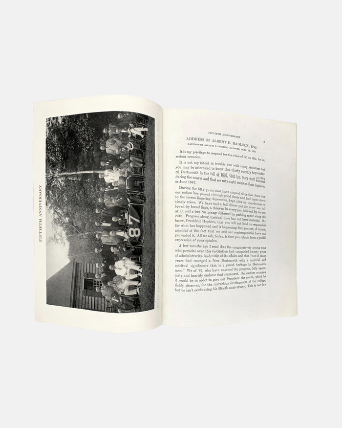 Dartmouth College Class of 1887 Fiftieth Anniversary Book 1937
