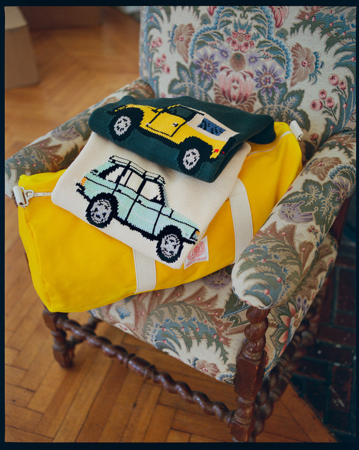 Defender Intarsia Knit Cotton Sweater