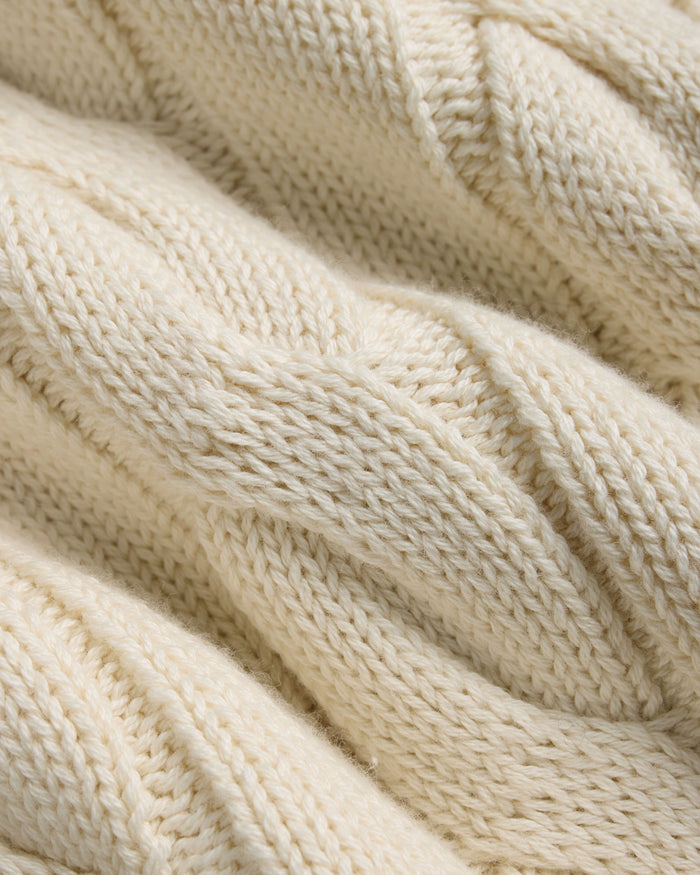 Ecru & Hunter Cotton Cricket Sweater