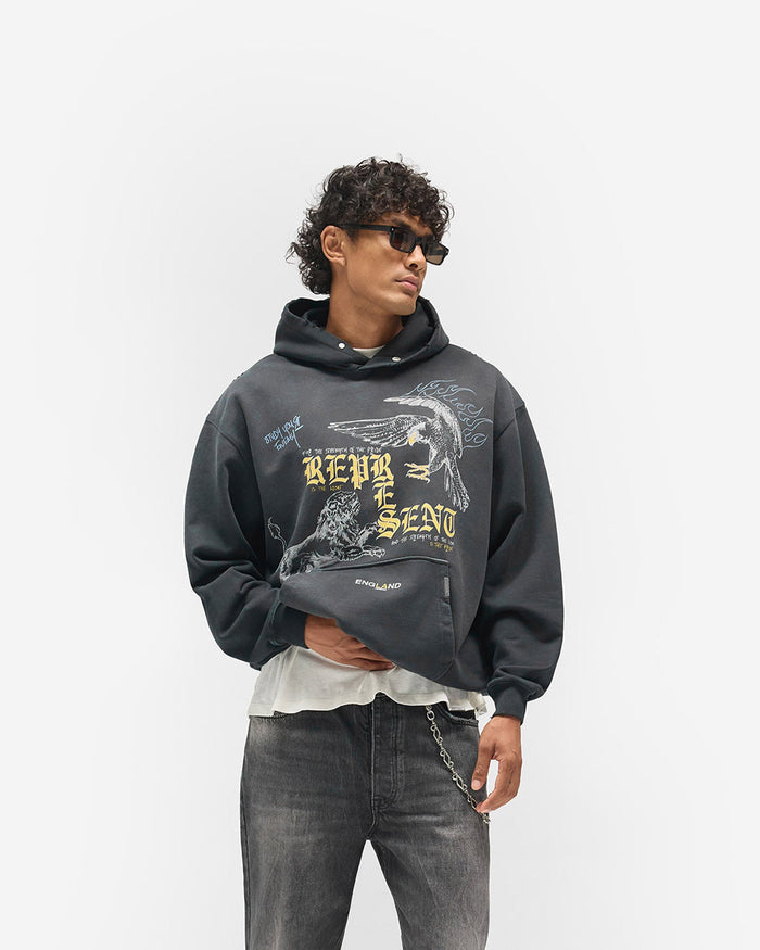 Enemy Hoodie - Washed Black