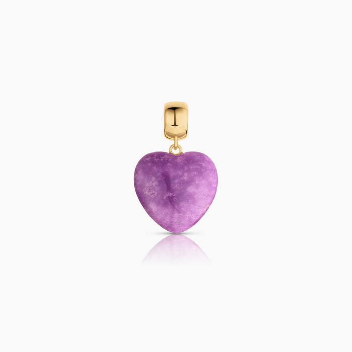 Gemma Purple Mica Heart Bail