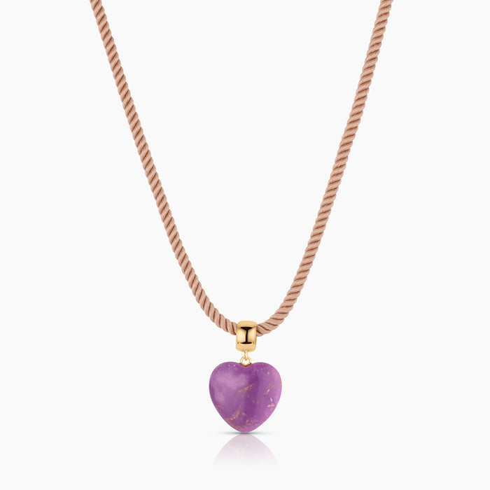 Gemma Purple Mica Heart Bail
