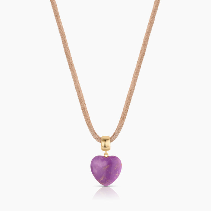 Gemma Purple Mica Heart Bail
