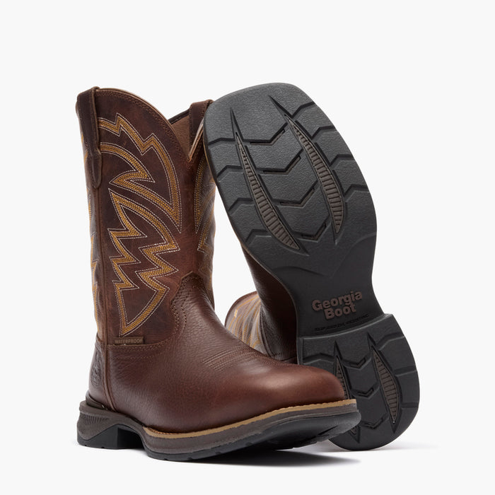 Georgia Boot Aero LT Square Toe 11" Pull-On Western Boot