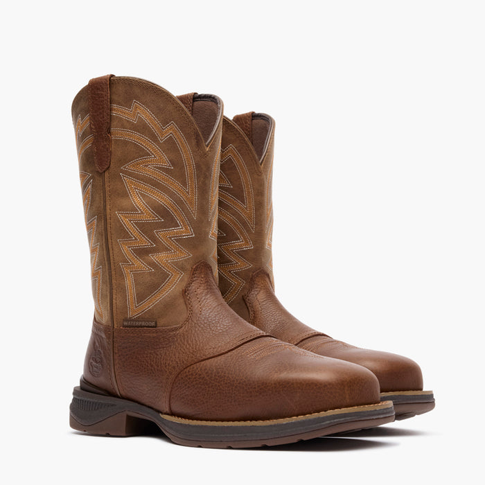 Georgia Boot Aero LT Square Toe 11" Pull-On Western Carbon Toe Boot – Brown/Tan
