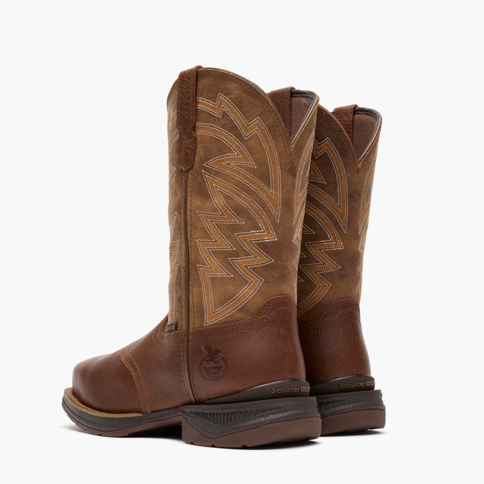 Georgia Boot Aero LT Square Toe 11" Pull-On Western Carbon Toe Boot – Brown/Tan