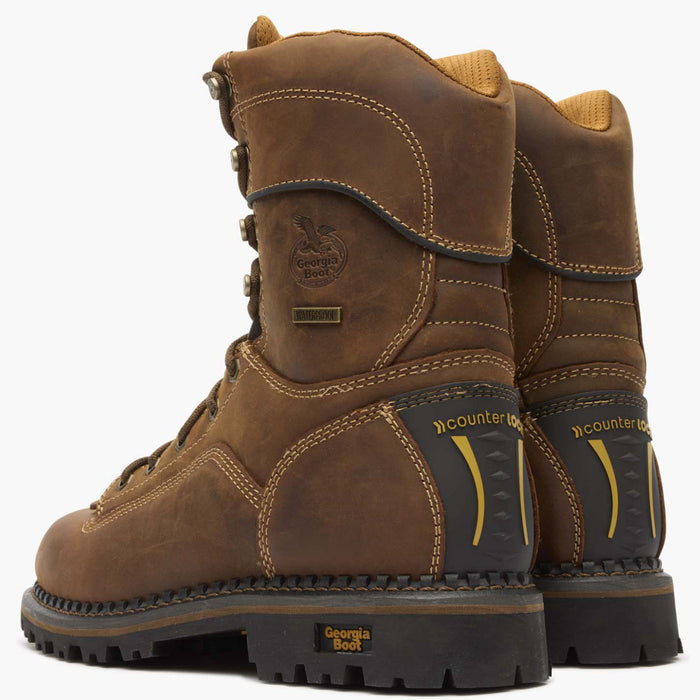 Georgia Boot AMP LT Low Heel Logger Waterproof Work Boot - back
