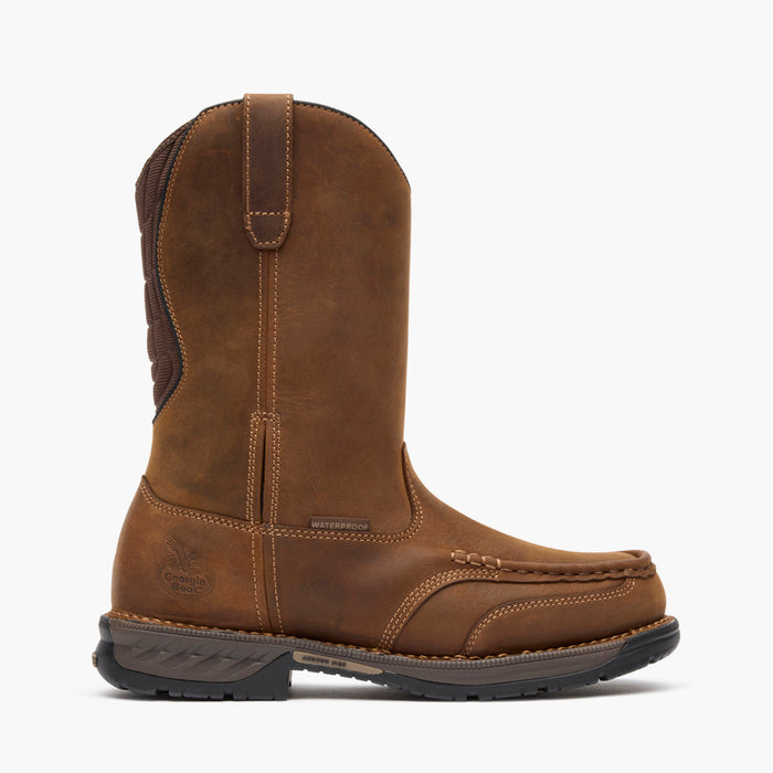 Georgia Boot Athens 360 11" Pull-On Waterproof Moc-Toe Nano Composite Toe Work Boot