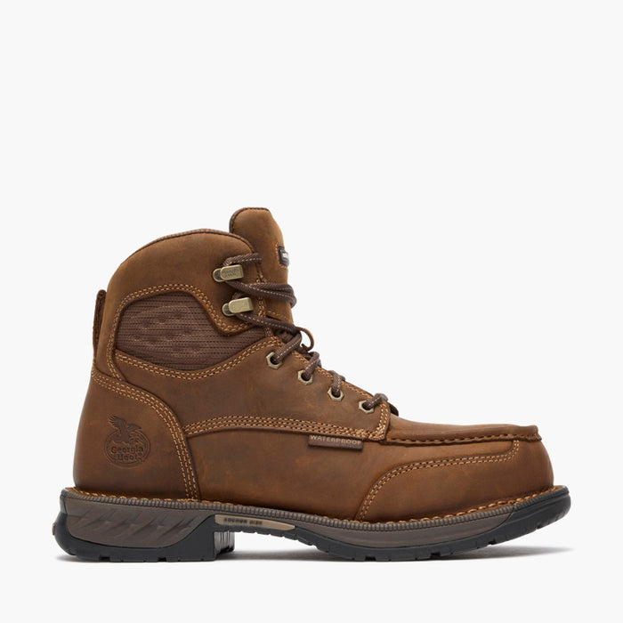Georgia Boot Athens 360 6" Side-Zip Waterproof Nano Composite Toe Moc-Toe Work Boot
