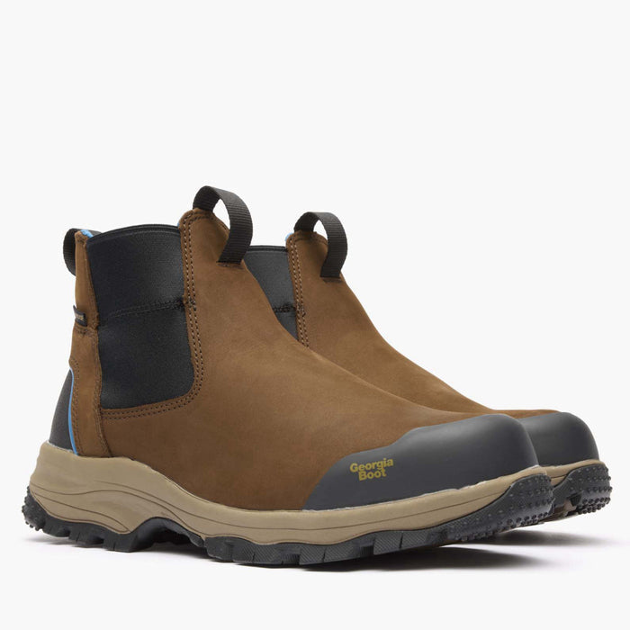 Georgia Boot Blue Collar Chelsea Waterproof Work Romeo Boot - 12